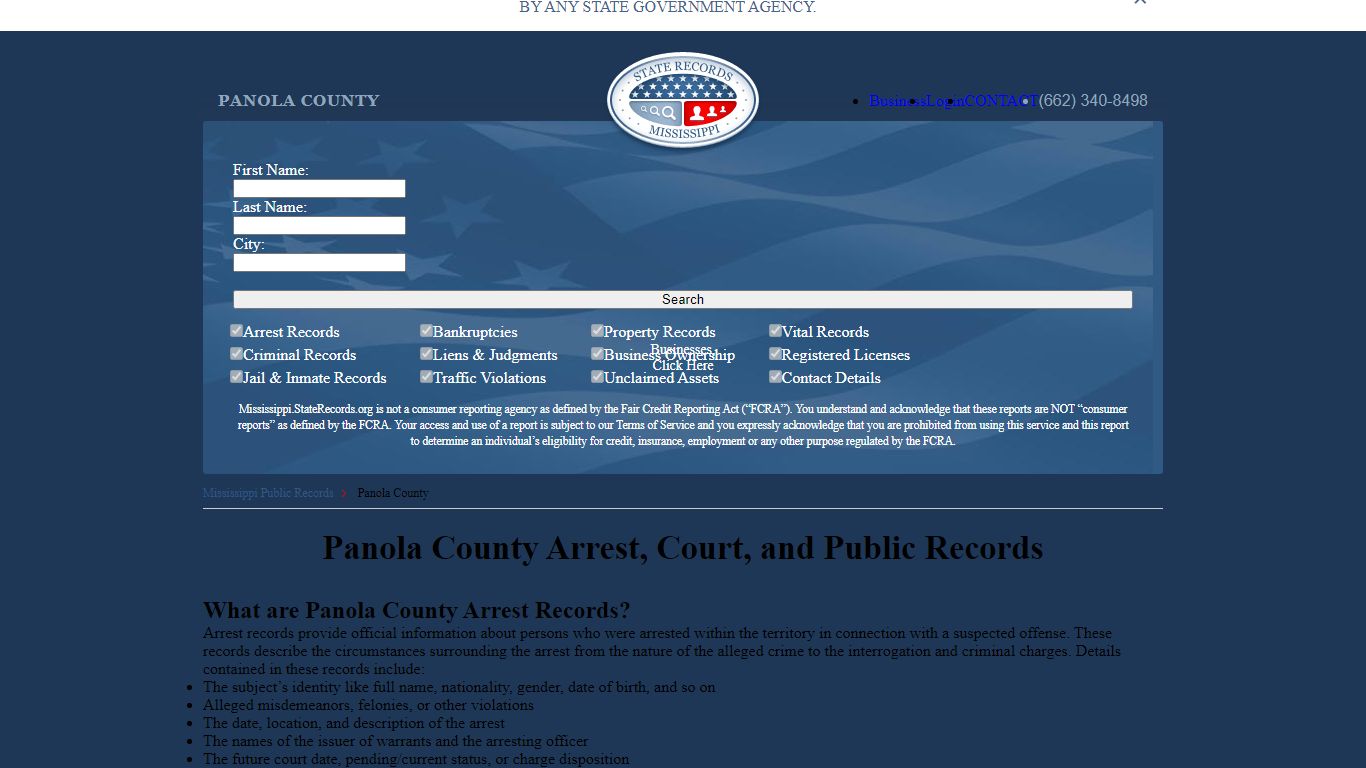 Panola County Arrest, Court, and Public Records